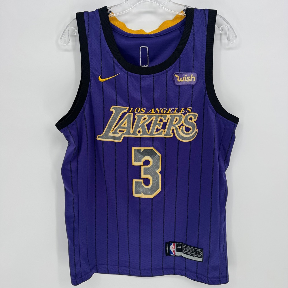 Mens Los Angeles Lakers Anthony Davis 3 Nike Swingman Basketball Jersey‎ Size 44